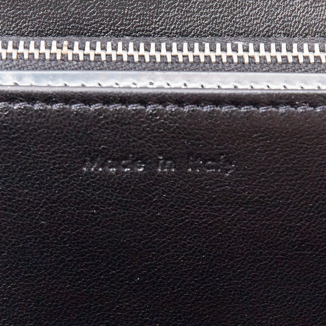 CELINE Classic Box silver mirrored leather push clasp crossbody messenger bag