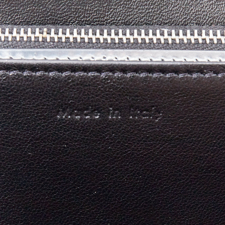 CELINE Classic Box silver mirrored leather push clasp crossbody messenger bag