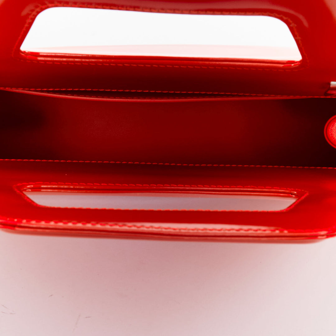 FERRAGAMO Maximilian Davis 2023 Runway Wanda sunset red orange airbrush calf bag