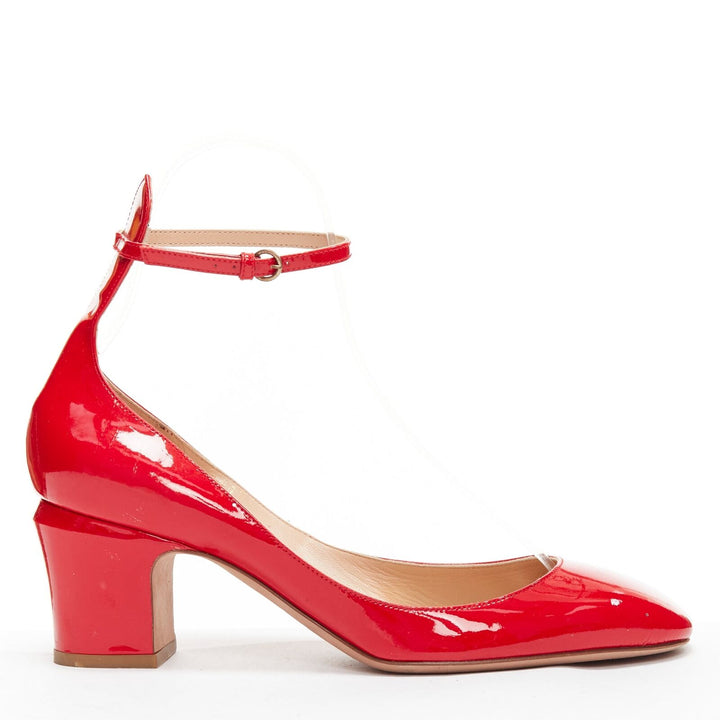 VALENTINO Tango 60 red patent leather Maryjane pumps EU38.5