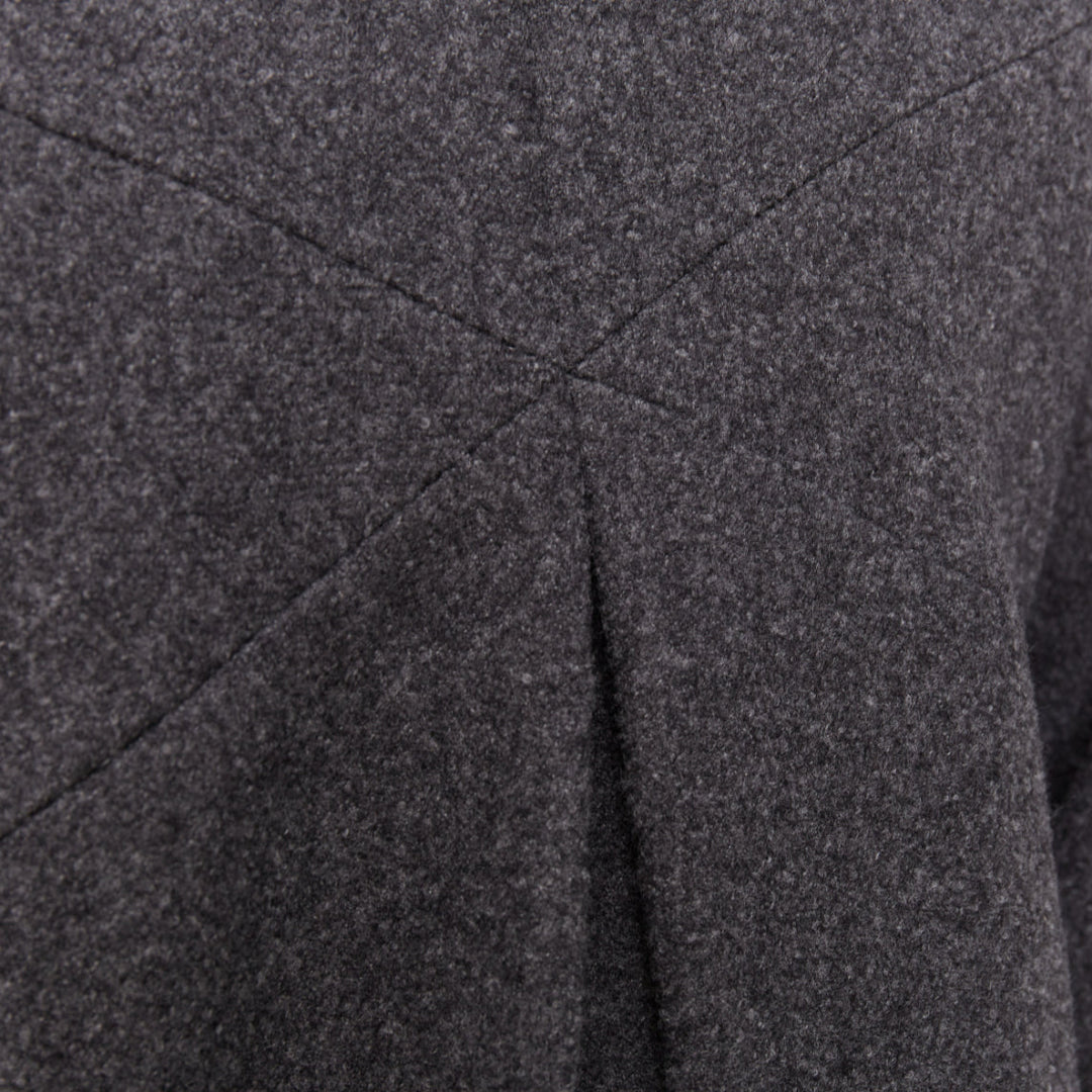 CHANEL 2011 Byzance grey wool oversized cape collar double breasted coat