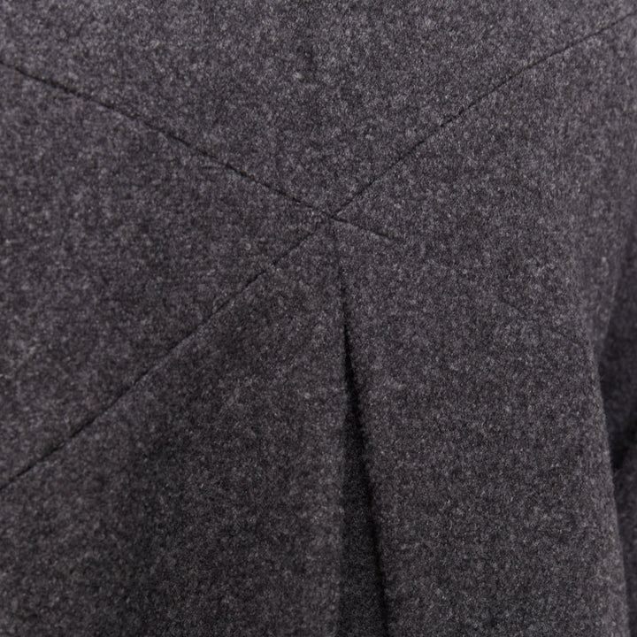 CHANEL 2011 Byzance grey wool oversized cape collar double breasted coat