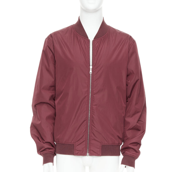 GUCCI 2015 Reversible  burgundy nylon GG monogram zip bomber IT54 XXL