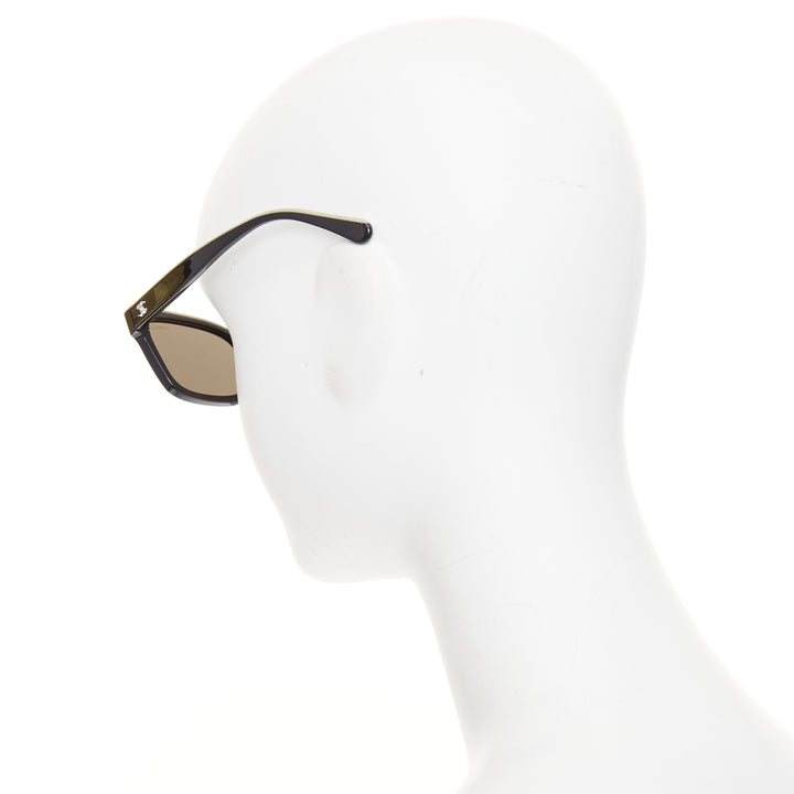 CHANEL 5417-A beige black CC logo CHANEL top bridge two tone sunglasses