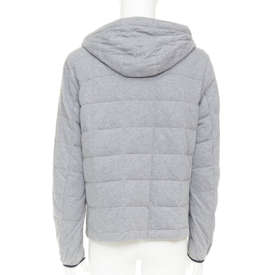 MONCLER Leford Giubbotto Norme Afnor G32-003 grey cotton padded jacket Sz.3 L