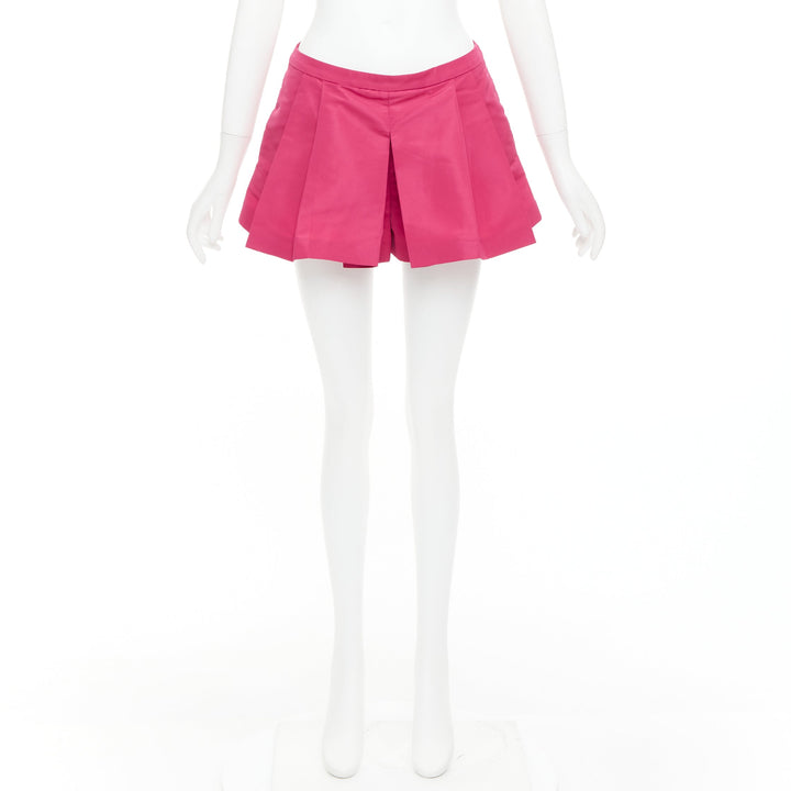 RED VALENTINO rose pink high waisted pleated mini skort skirt IT38 XS