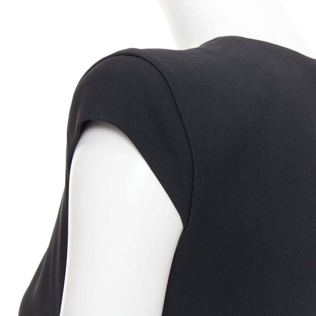 rare ALEXANDRE VAUTHIER COUTURE SS2023 Runway black silver sequin ruffle dress