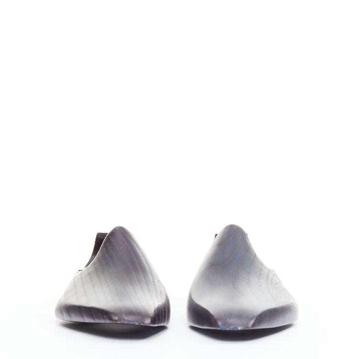 BERLUTI dark blue wooden carved logo shoe tree shape holder UK7 EU41