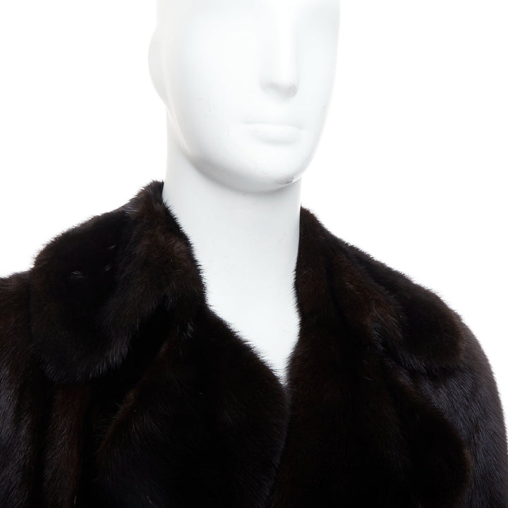 Male mannequin wearing Fendi CA0141030 Brown Fur Men Coat in Size IT48 | Available at JHROP