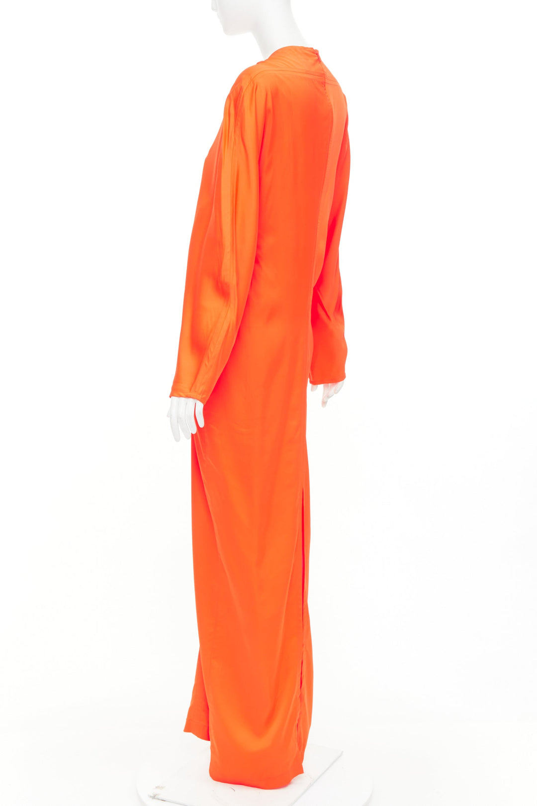 FERRAGAMO Maximilian Davis  Mandarin orange satin kimono gown dress IT40 S