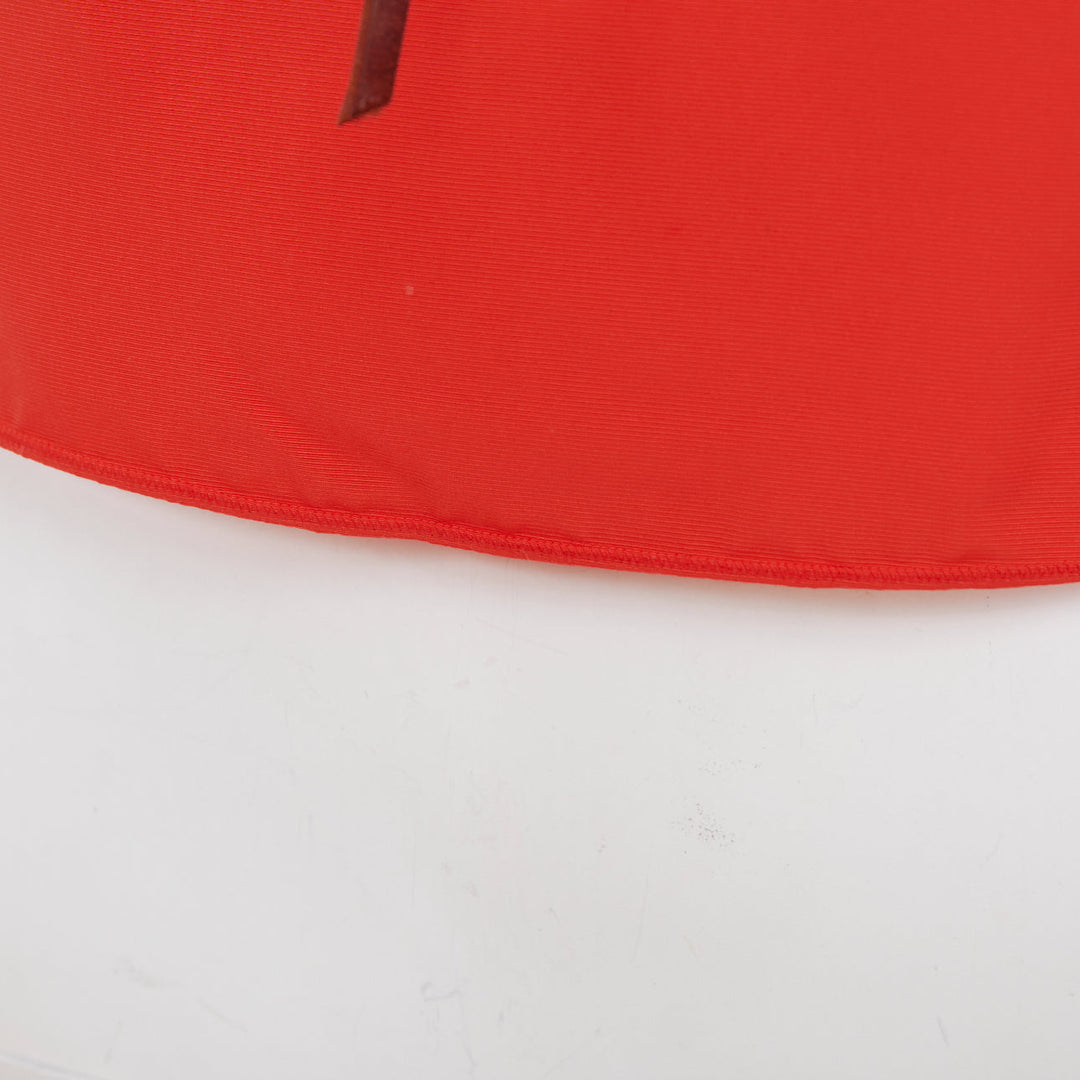 MIU MIU 1990s Vintage orange nylon drawstring leather trim cropped tank IT40 S