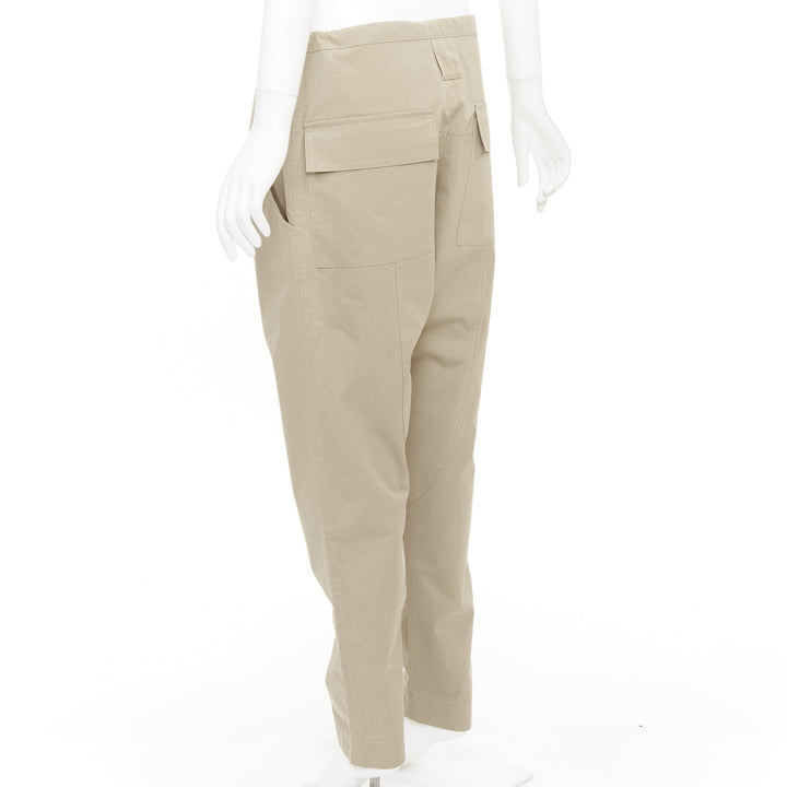 COLVILLE 2018 limited edition beige cotton drop crotch drawstring pants S