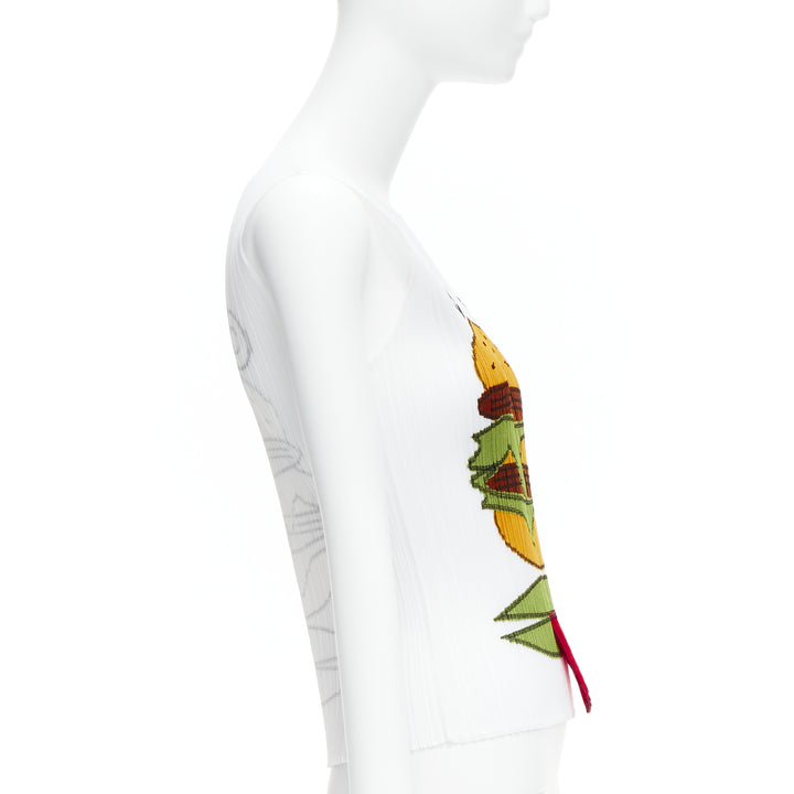 Female mannequin wearing Issey Miyake Pleats Please - SS 2004 White Polyester Women Top in Size JP3 | Available at JHROP