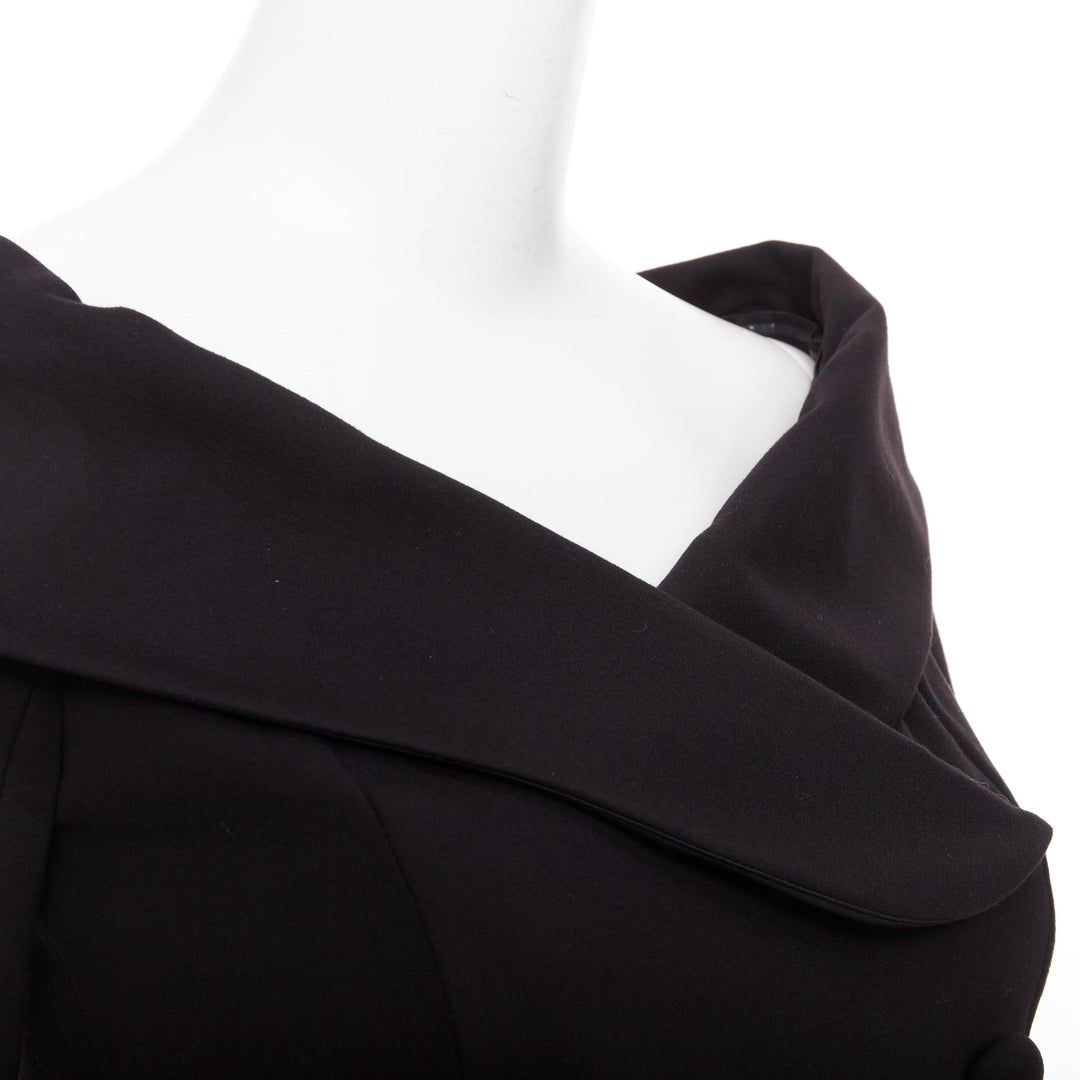 DORATHEE SCHUMACHER Emotional Essense black crop off shoulder cropped top US1 XS