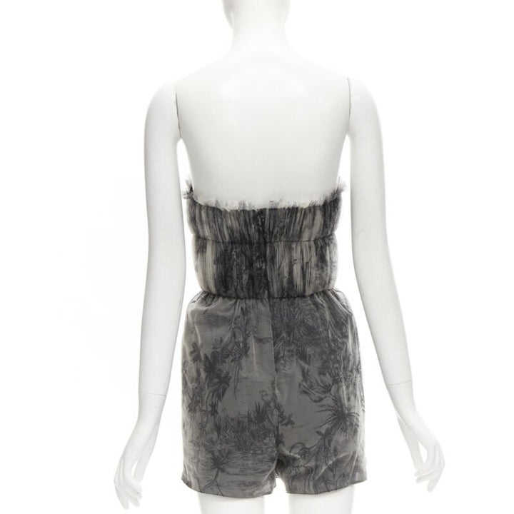 CHRISTIAN DIOR Fantaisie Dioriviera tulle gathered pleated romper FR34 XS