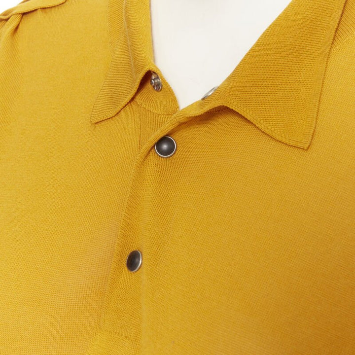 Female mannequin wearing Toga Archives Yellow Viscose Women Casual Dress in Size  1 | Available at JHROP