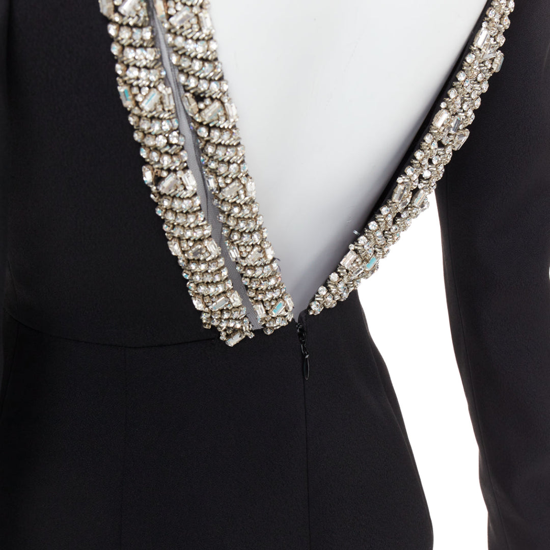 ALEXANDRE VAUTHIER COUTURE 2023 Runway black crystal embellished open back dress