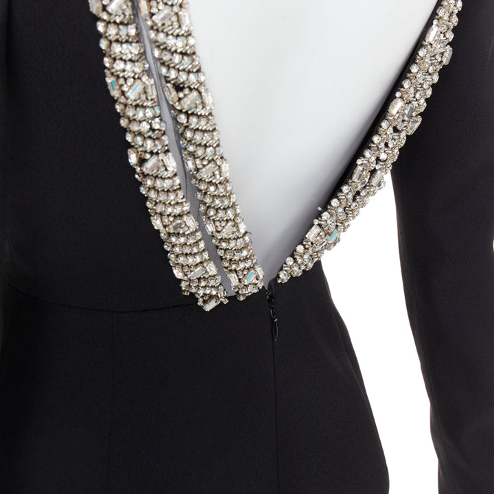 ALEXANDRE VAUTHIER COUTURE 2023 Runway black crystal embellished open back dress