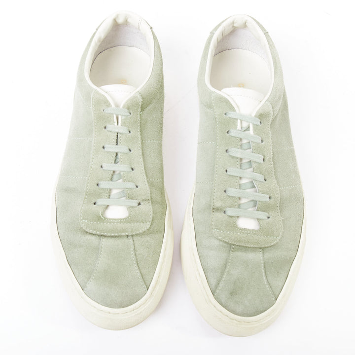 COMMON PROJECT Summer Edition 2328 dusty green suede low top sneakers EU39