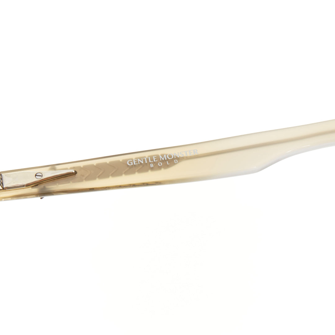 GENTLE MONSTER 2025 BOLD Odd IC3 ivory acetate blue lens oval sunglasses