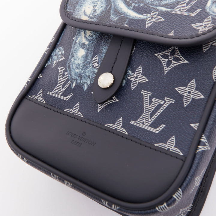 LOUIS VUITTON 2017 Limited Chapman Brothers Savane Elephant canvas crossbody bag