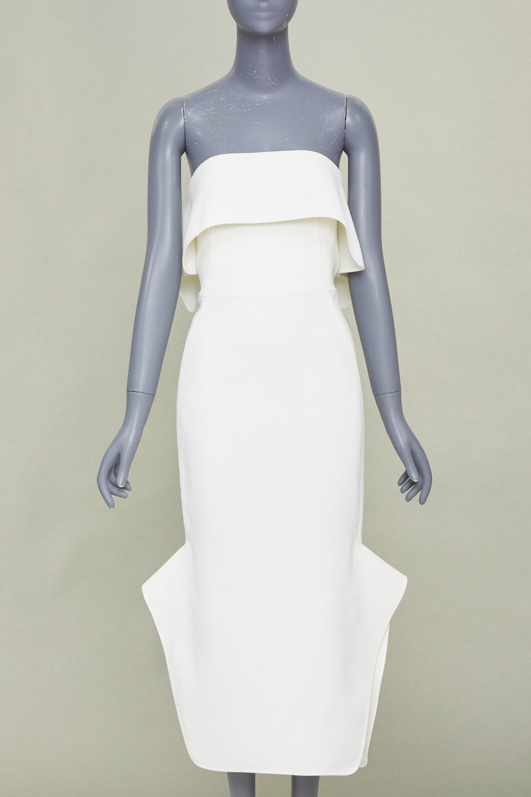 MATICEVSKI 2017 Du Jour Bridal structured ruffle strapless dress AUS6 XS