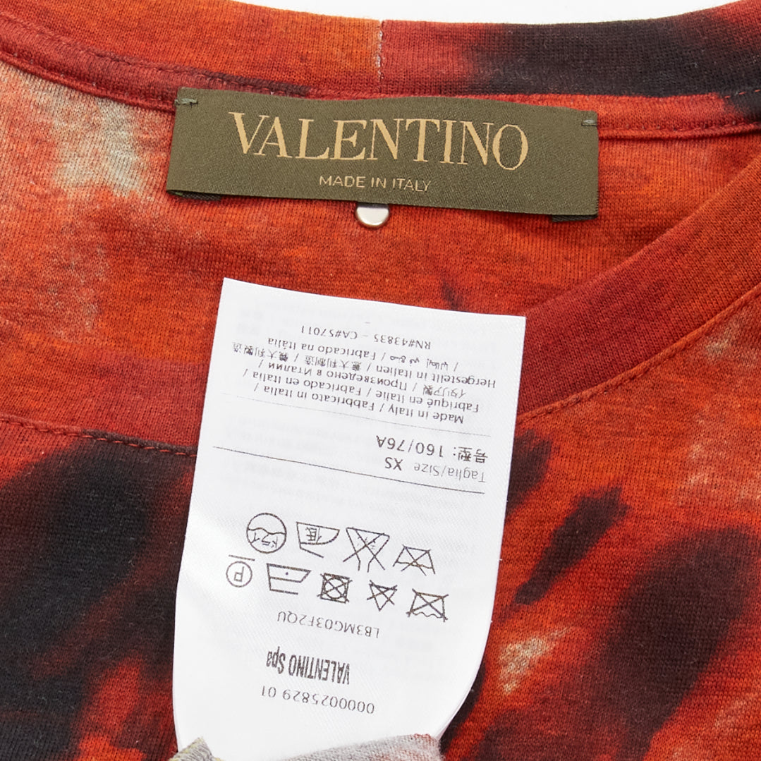 VALENTINO 2017 rainbow tie dye butterfly embroidery tshirt XS