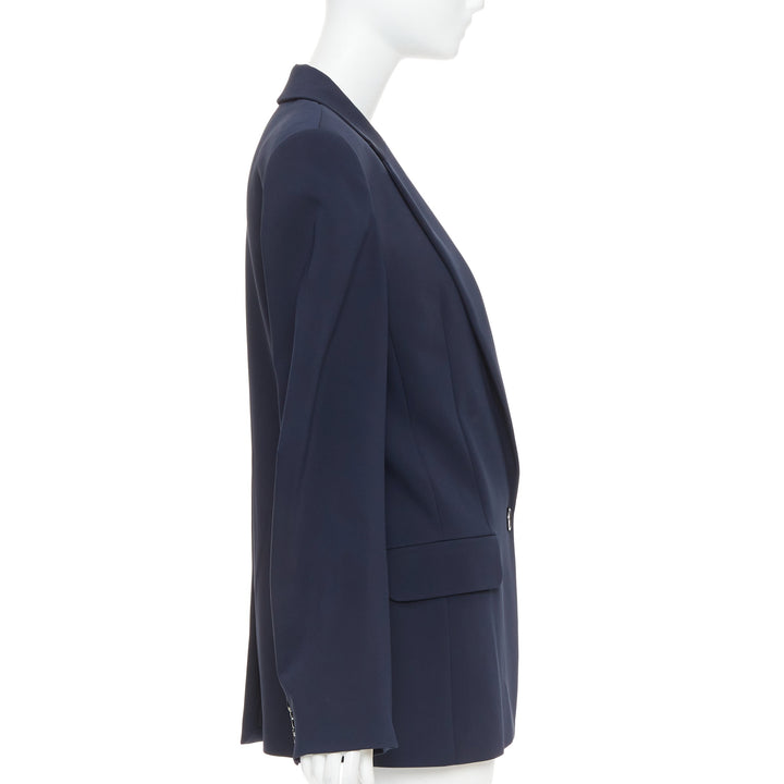 ALEXANDRE VAUTHIER navy blue smooth wool structured oversized boxy blazer jacket