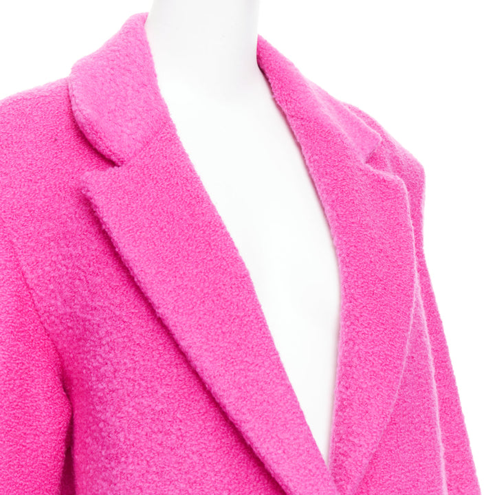 VALENTINO 2022 Runway PPInk hot pink wool blend long coat IT44 L