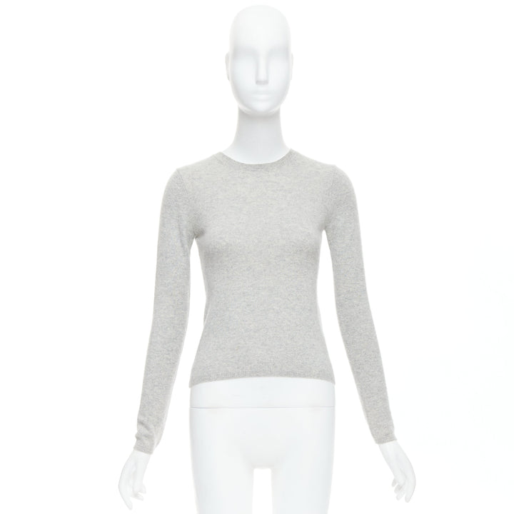 THEORY 100% cashmere grey long sleeve crew neck sweater XS