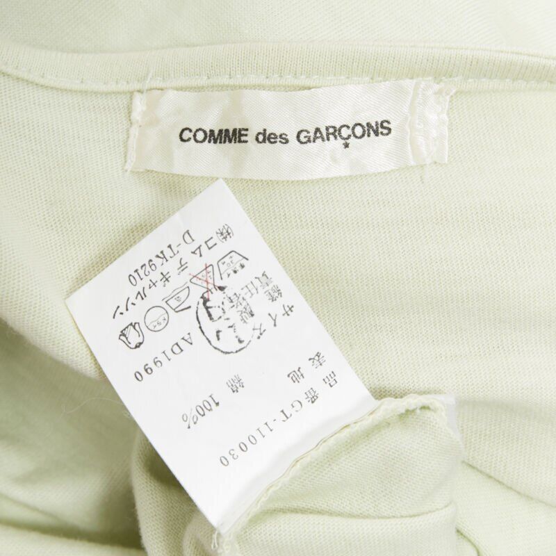 vintage COMME DES GARCONS 1990 mint green double layered long sleeve top M