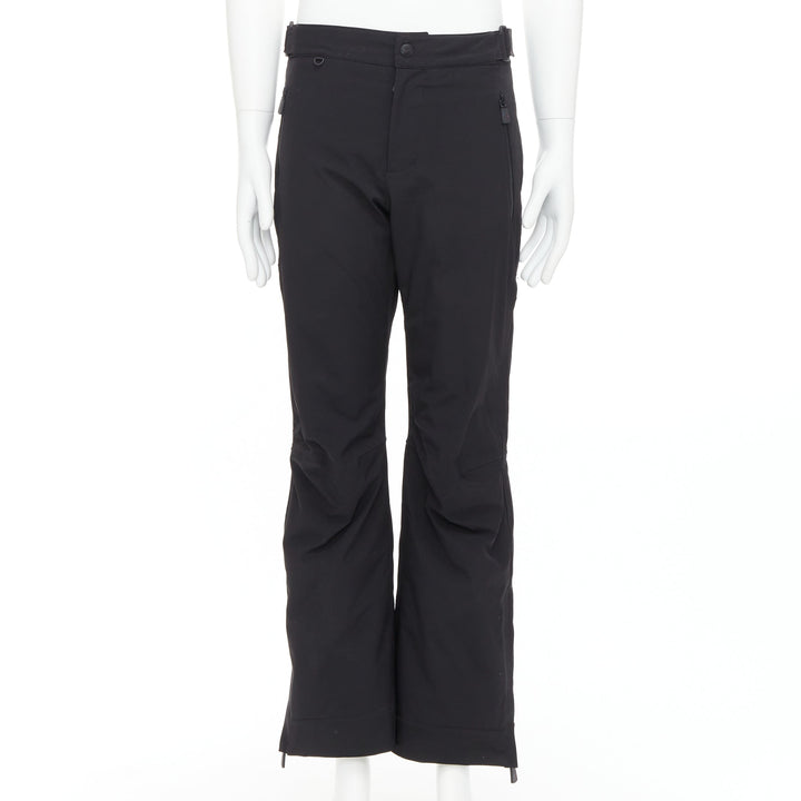 MONCLER Grenoble Pantaloni Da Sci black nylon flare ski pants S