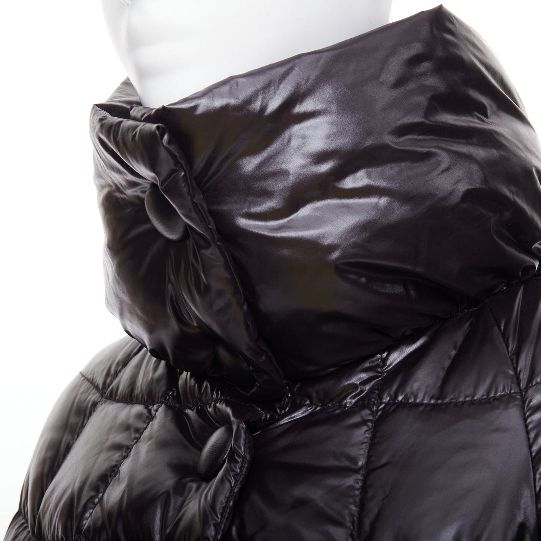 MONCLER Norme Afnor G32-003 black nylon layered high neck puffer jacket Sz.0 XS
