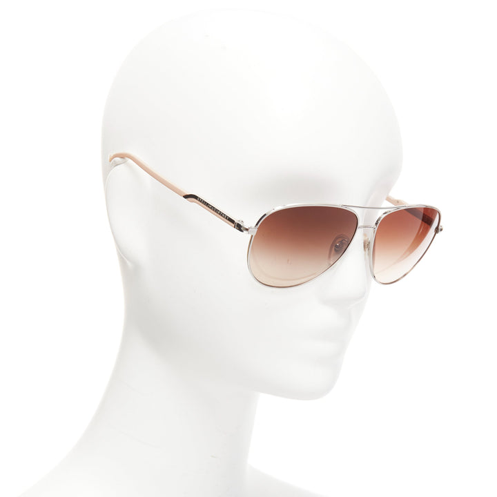 STELLA MCCARTNEY SM3011 silver nude frame brown ombre lens sunglasses