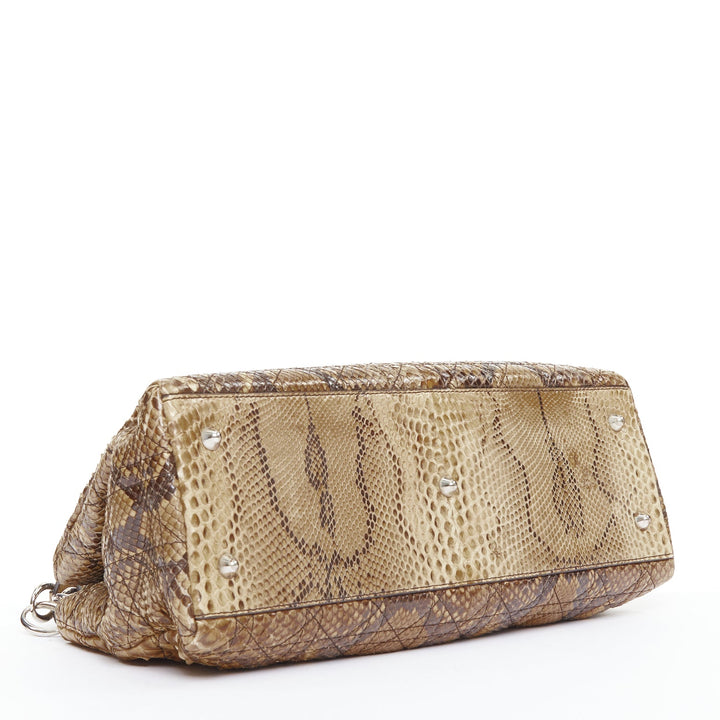 DIOR Lady Dior Soft Limited Edition brown Cannage scaled leather east west bag