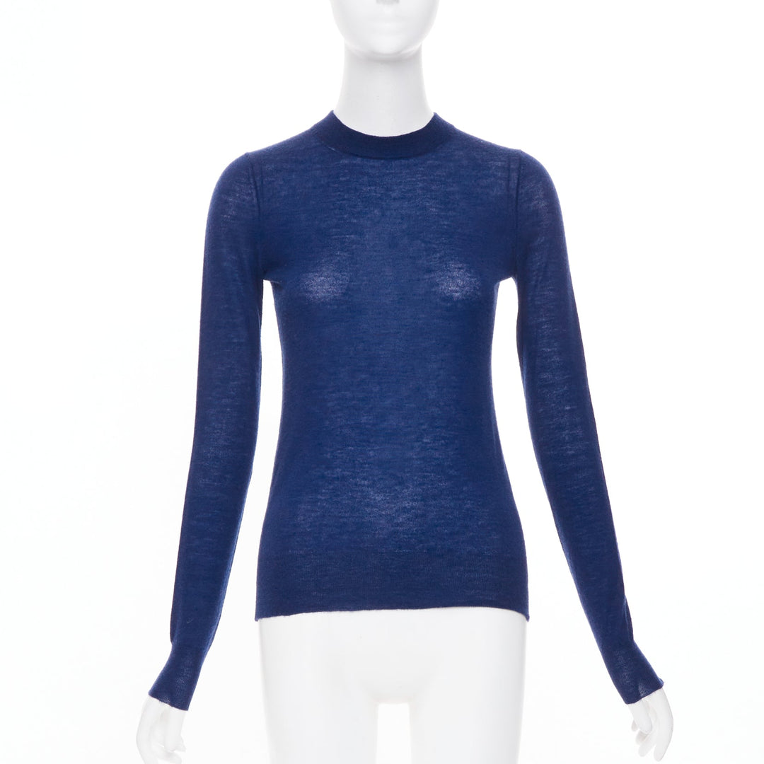 JOSEPH 100% cashmere dark blue crew neck long sleeve sweater S