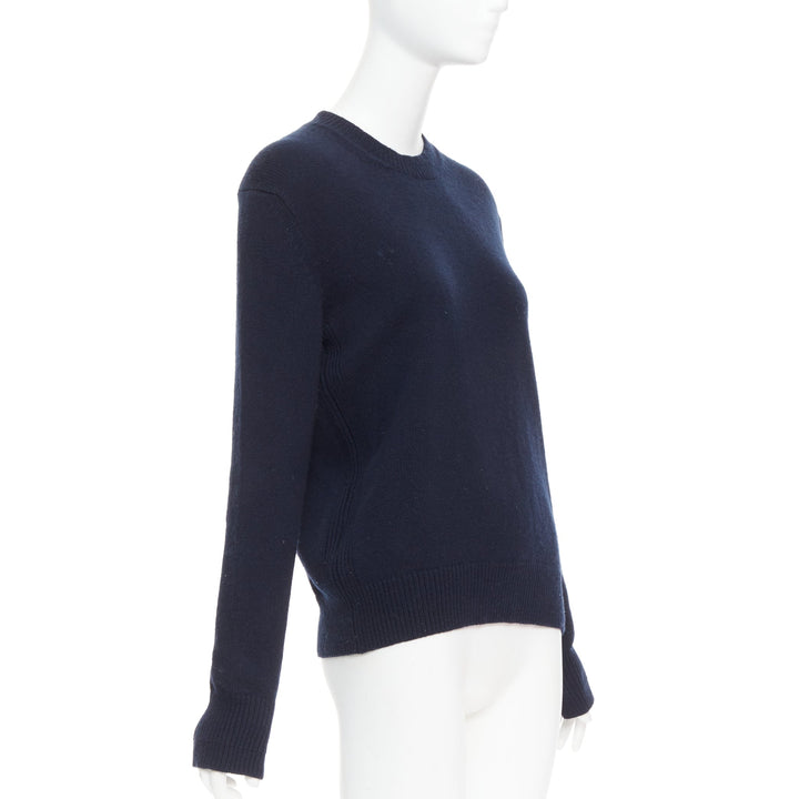 OLD CELINE Phoebe Philo navy wool blend button side sweater XS