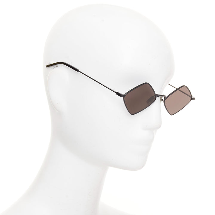 SAINT LAURENT SL302 Lisa black grey metal rhombus diamond shaped sunglasses