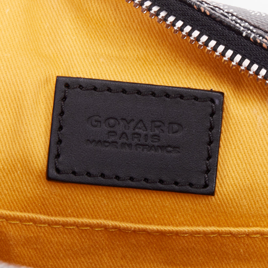 GOYARD Boeing 25 navy blue Goyardine canvas silver hardware toiletry pouch bag