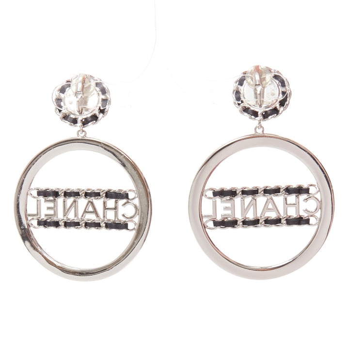 Female mannequin wearing Chanel by Karl Lagerfeld B18K Silver Metal Women Jewelry Earring in Size  | Available at JHROP