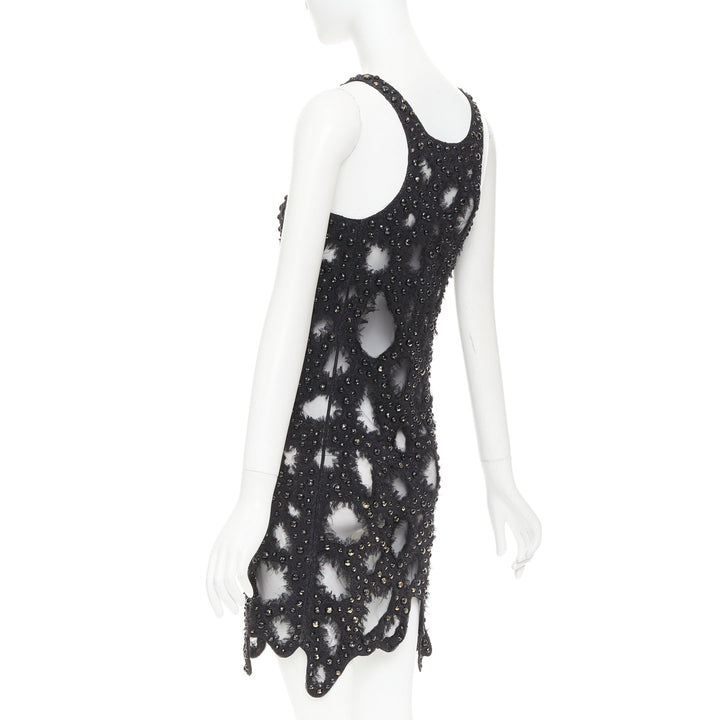 LOUIS VUITTON 2024 Runway beaded sequin tulle distressed cutout dress Zendaya