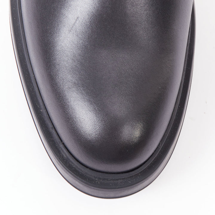 HERMES Jumping So Black calfskin leather matte hardware tall riding boots EU38