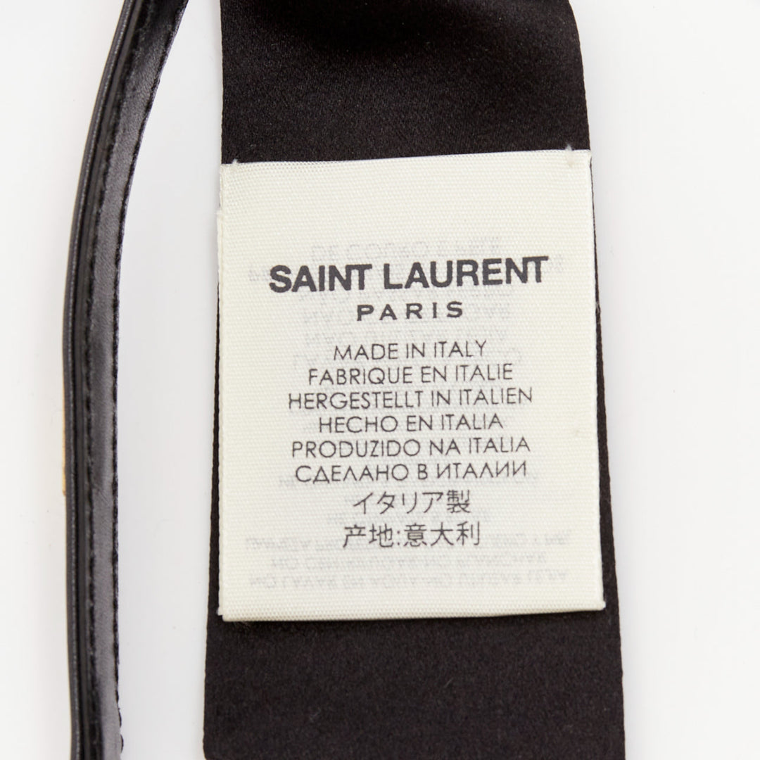 SAINT LAURENT 2013 Runway Lavalliere Bow Choker black silk satin necklace