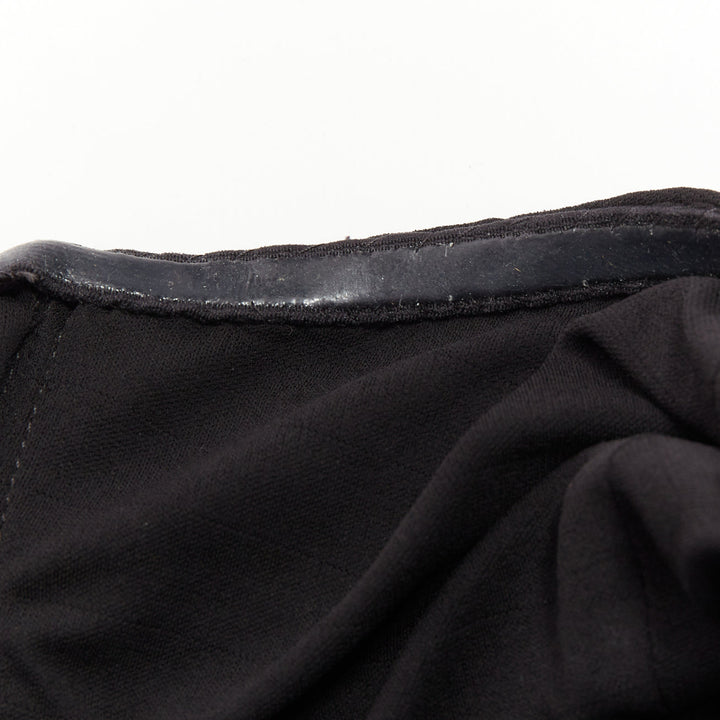 ALEXANDRE VAUTHIER black strass crystal bow tie cut out ruched mini dress