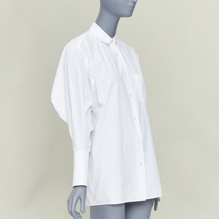 ACNE STUDIOS 2017 Bai Soft Pop white cotton 3D exaggerated sleeves shirt FR34 XS