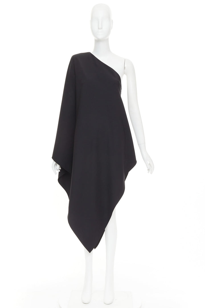 ALEXANDRE VAUTHIER COUTURE SS2025 Runway black asymmetric shoulder top FR36 XXS