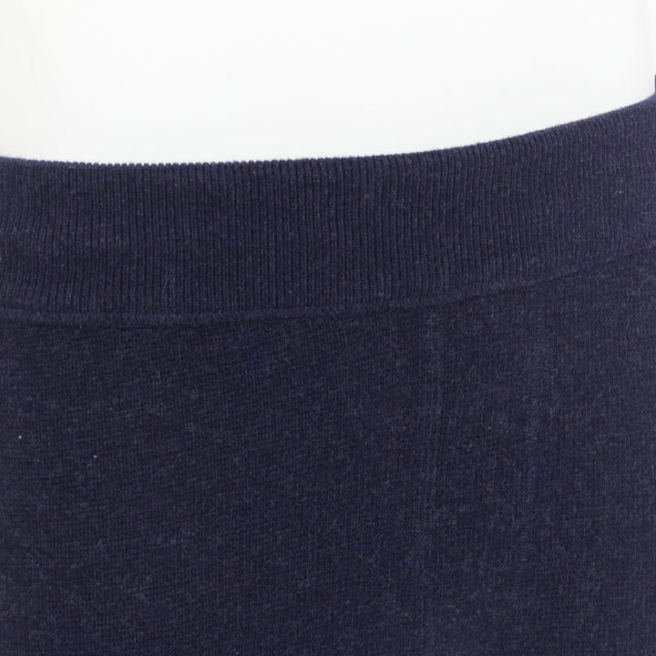 BOTTEGA VENETA navy cotton wool blend soft knit cuffed jogger pants IT44 XS