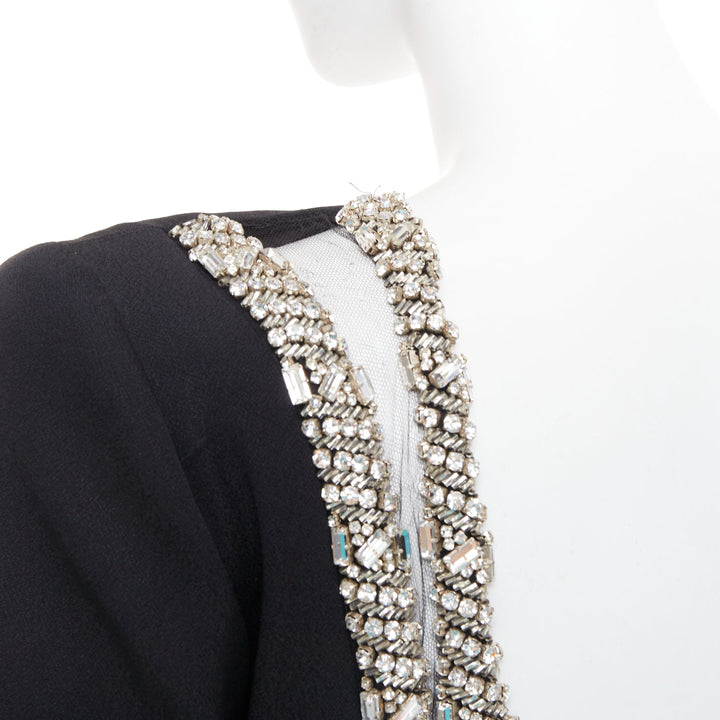 ALEXANDRE VAUTHIER COUTURE 2023 Runway black crystal embellished open back dress
