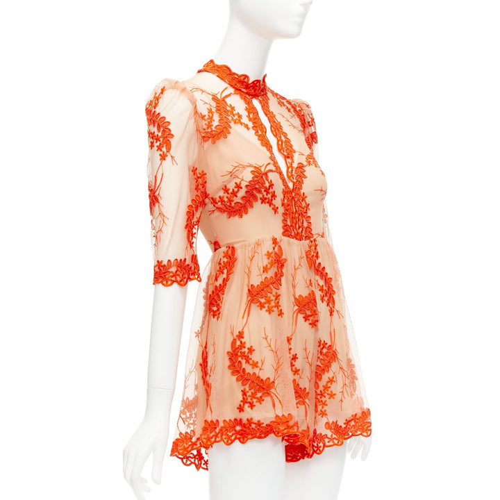 alice mccall orange dress Alice McCall Dress Au 8 US 4 In Music Knit Long Sleeve Mini Butterscotch Orange