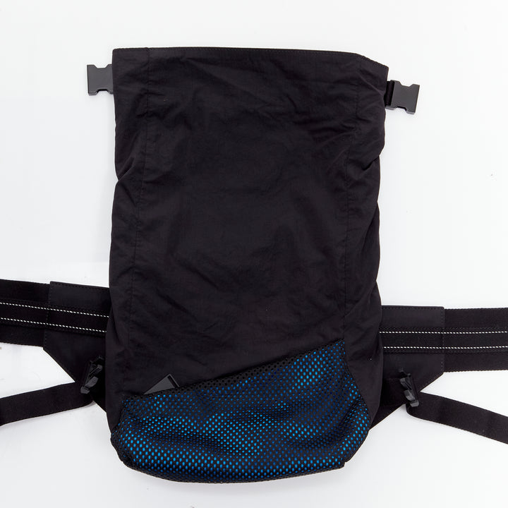 BOTTEGA VENETA Daniel Lee blue black nylon mesh technical buckle waist belt bag
